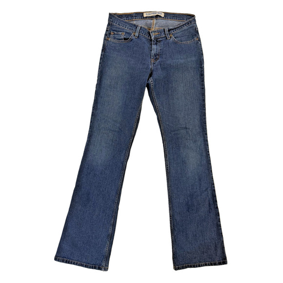 Express Jeans Womens 2R Blue Bootcut Flare Stretch Denim Meristem Precision Fit - Picture 1 of 9